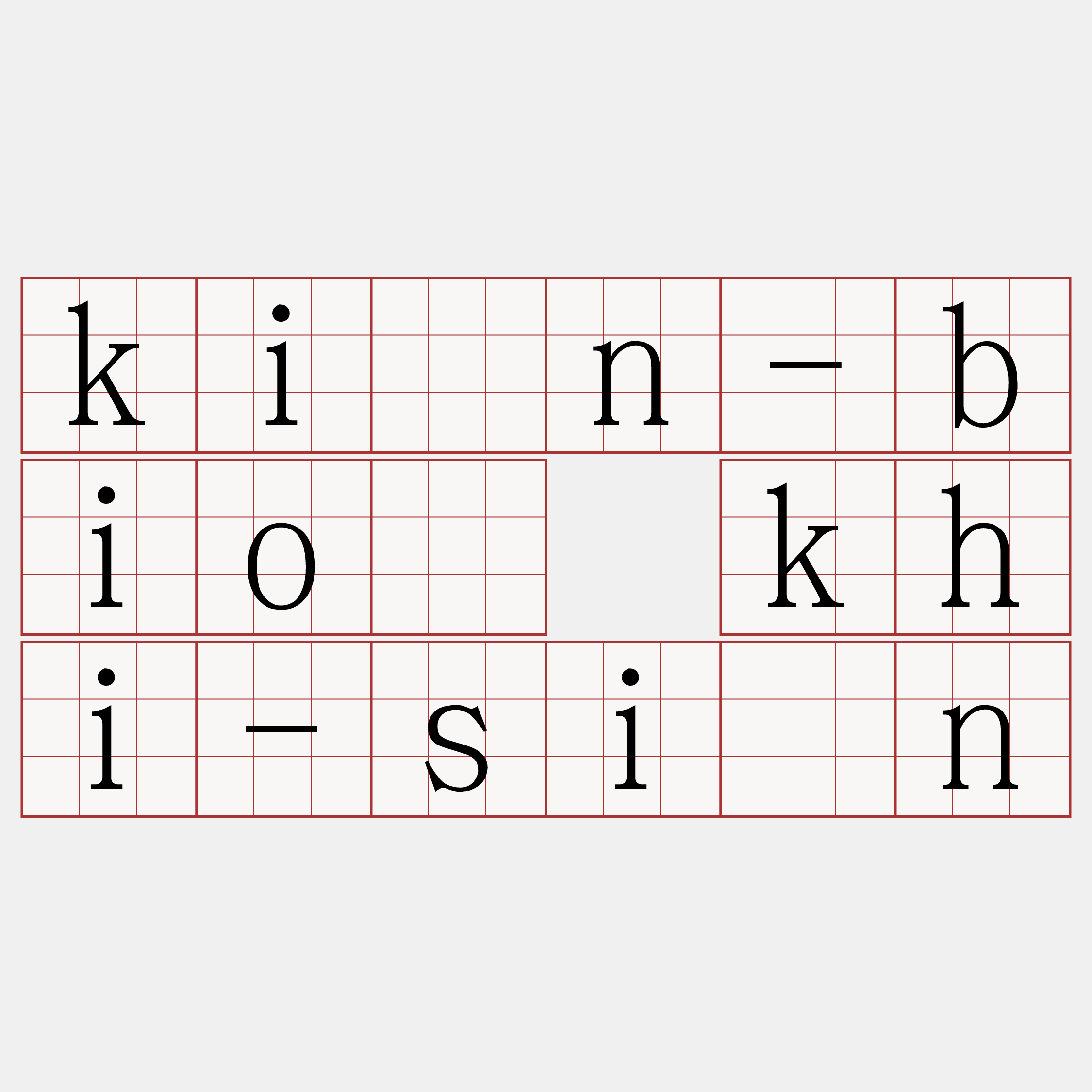 kīn-biō khi-sîn